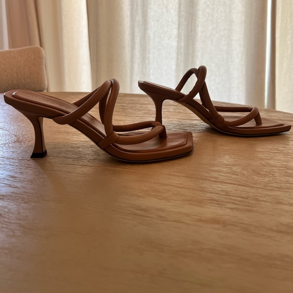 - Jimmy Choo 70 mm Nude Sandals - Size 6.5 (36.5) - Picture 2 of 6